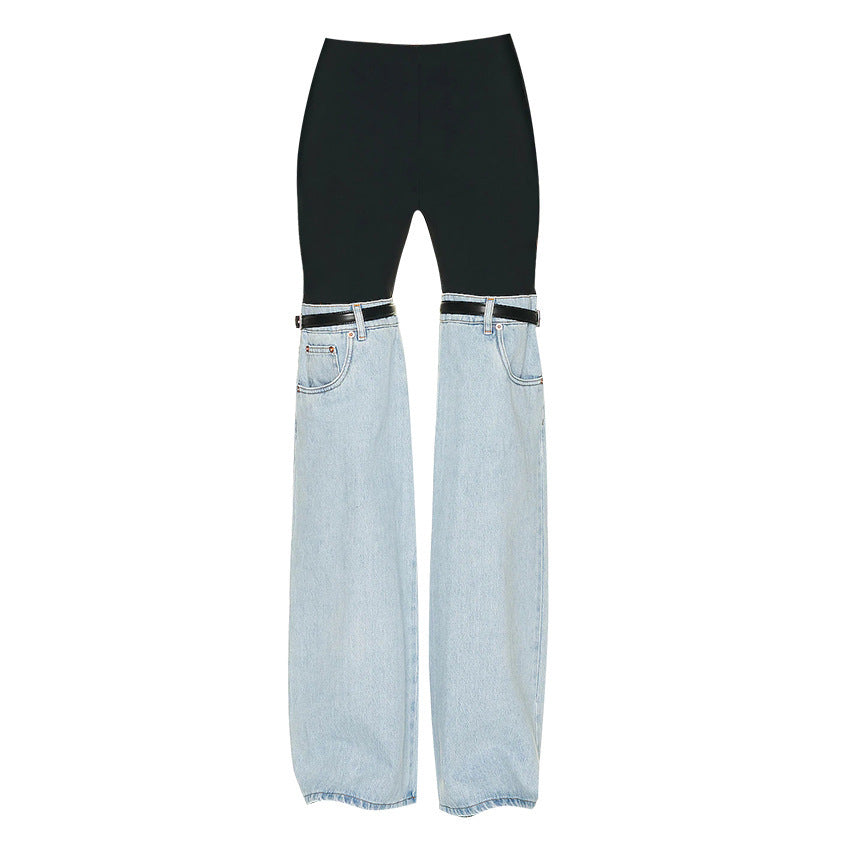 High Waist Straight Wide Leg Pants