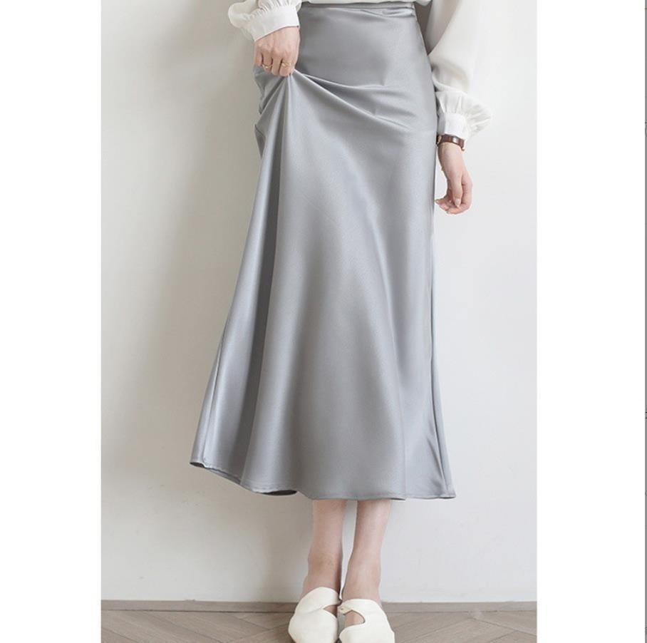 Silk Fishtail Long Skirt