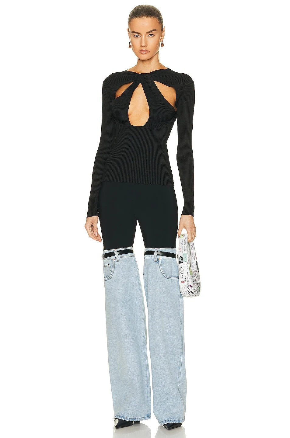 High Waist Straight Wide Leg Pants