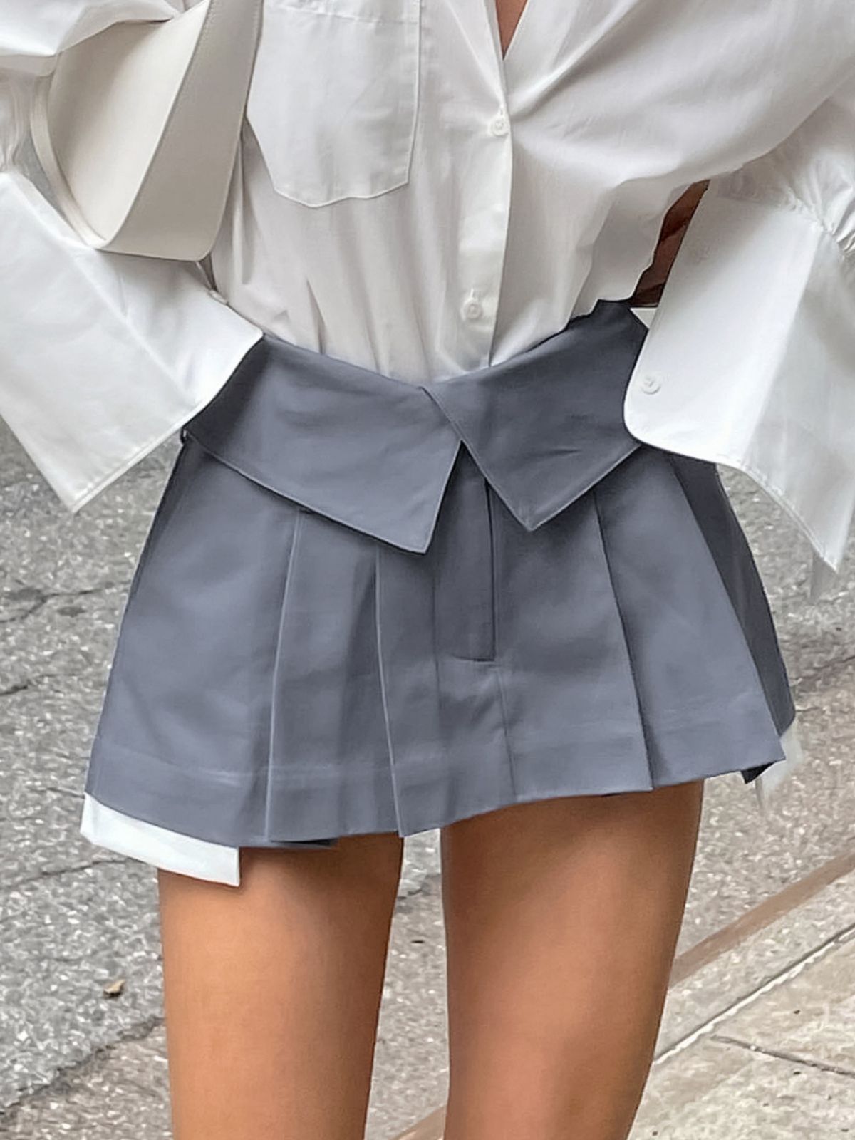 Preppy Style Short Pleated Skirt
