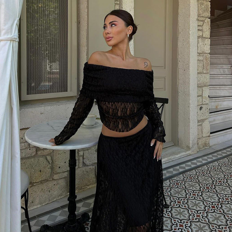 Autumn Lace Off-shoulder Top