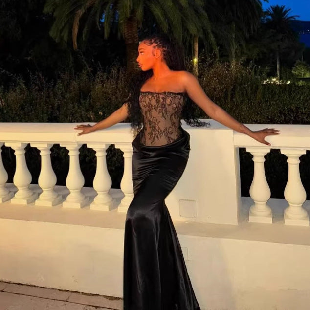 Tube Top Tight Bandage Hip Skirt French Style dress