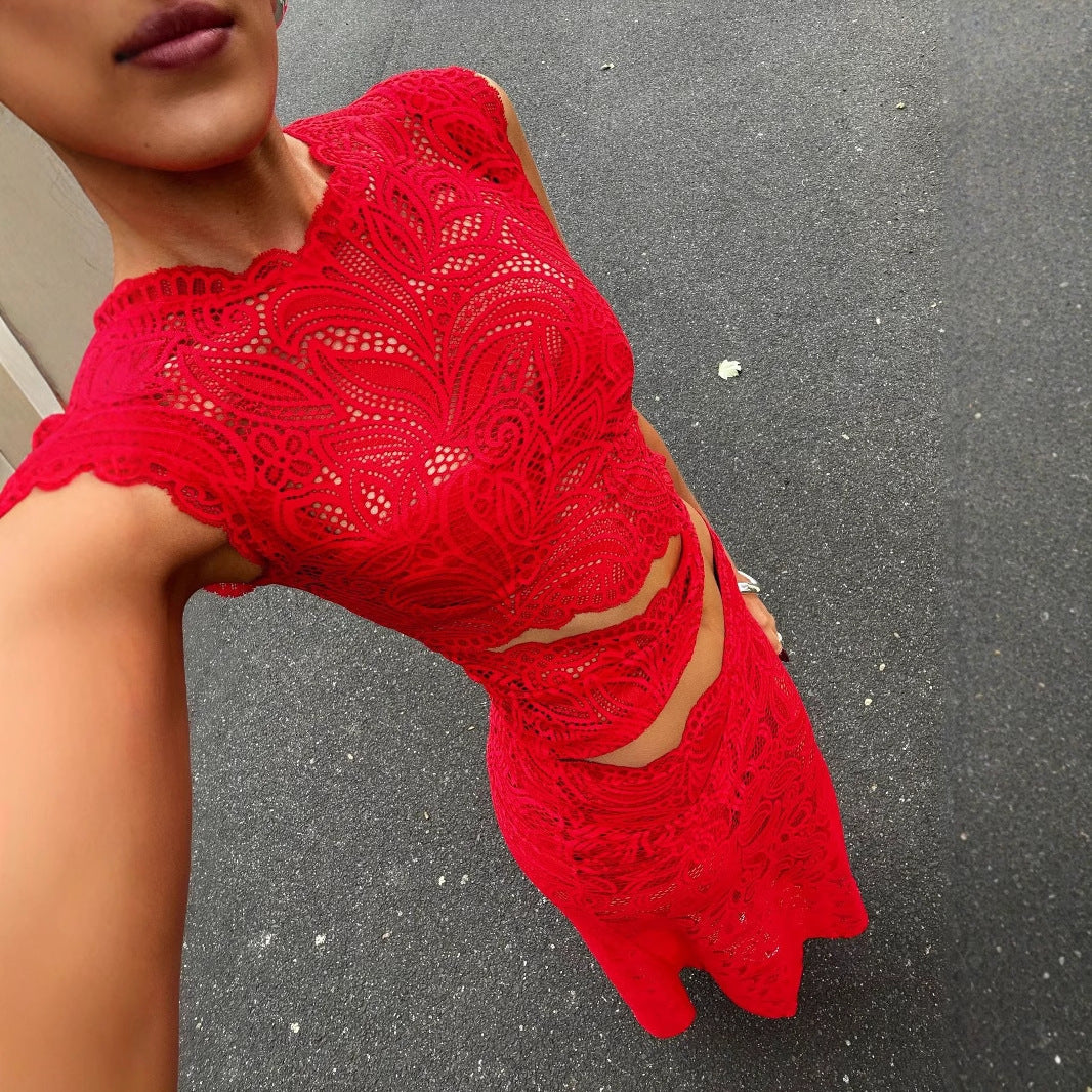 Hollow Out Irregular Dress