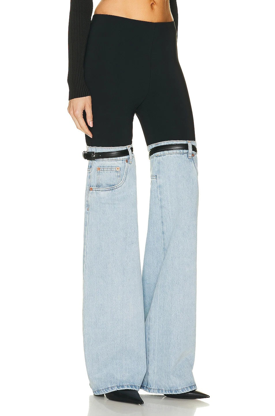 High Waist Straight Wide Leg Pants