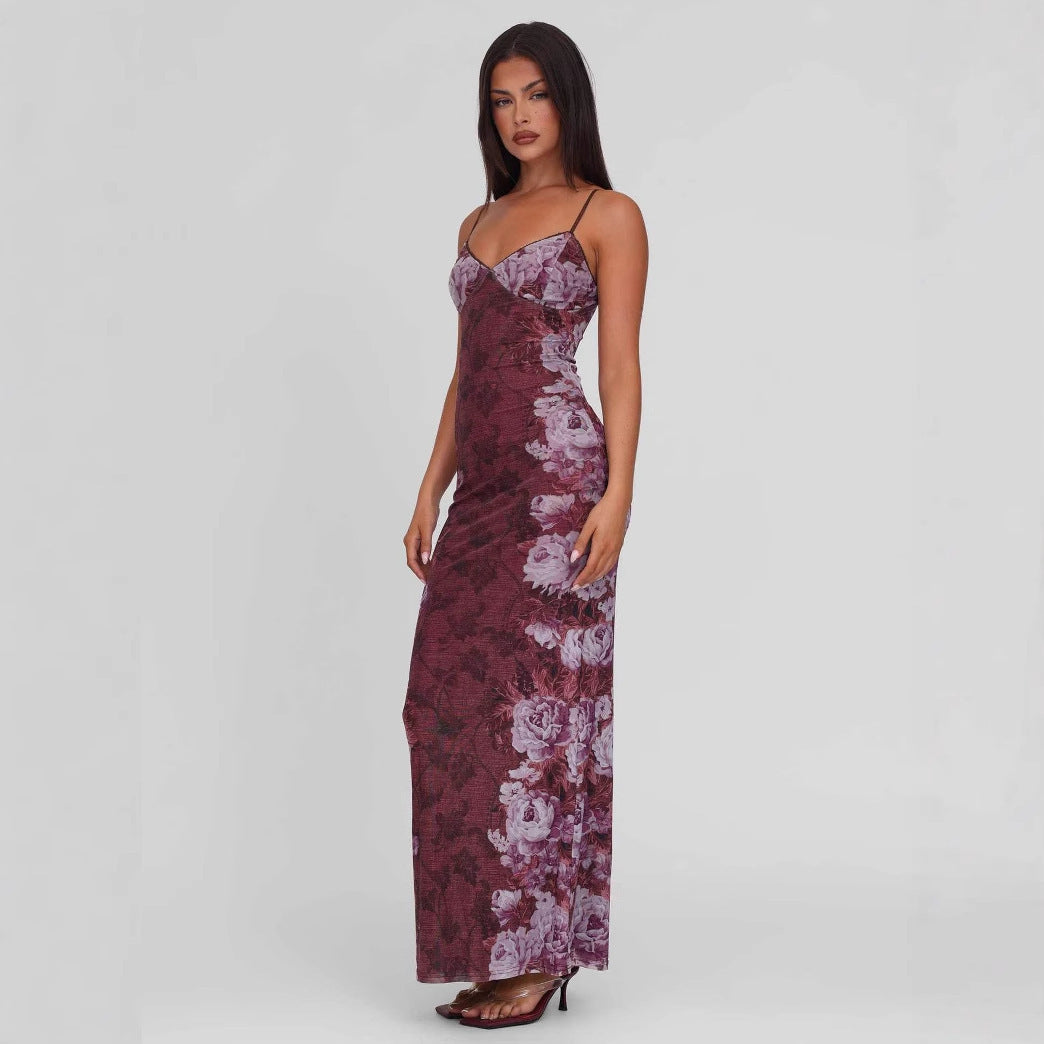 Slim-fit Backless Sling Dress