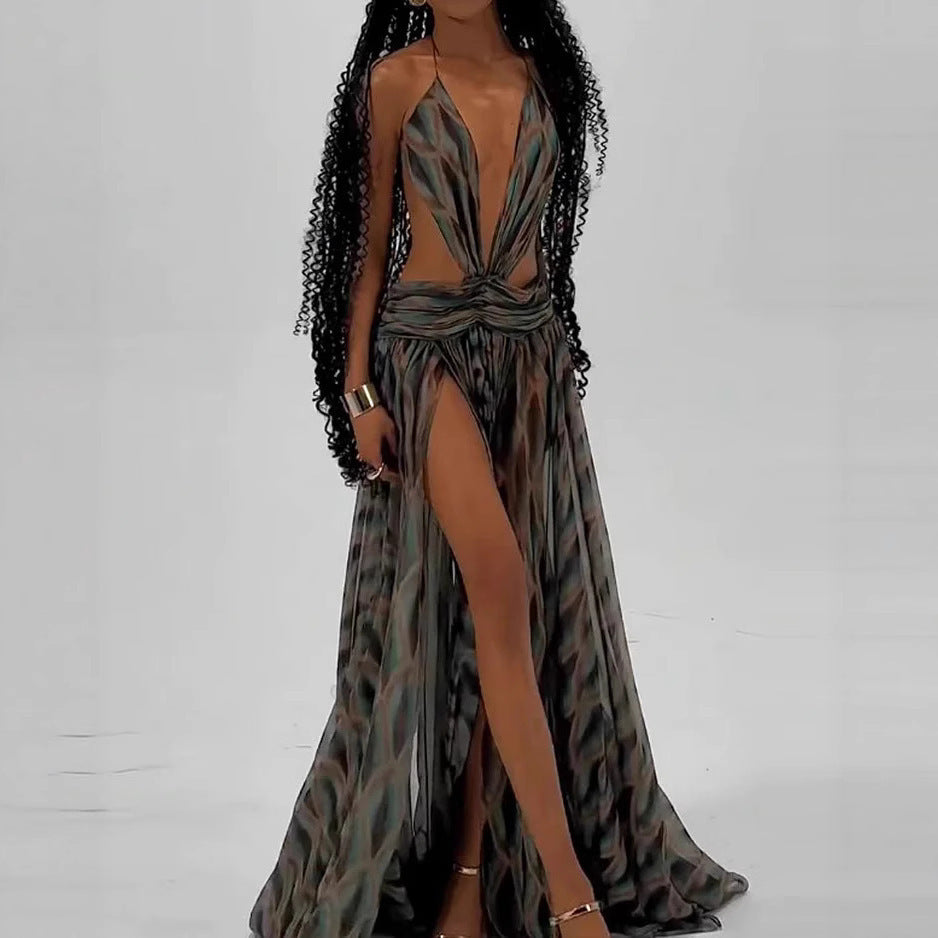 Summer Hollow-out Camisole Long Dress