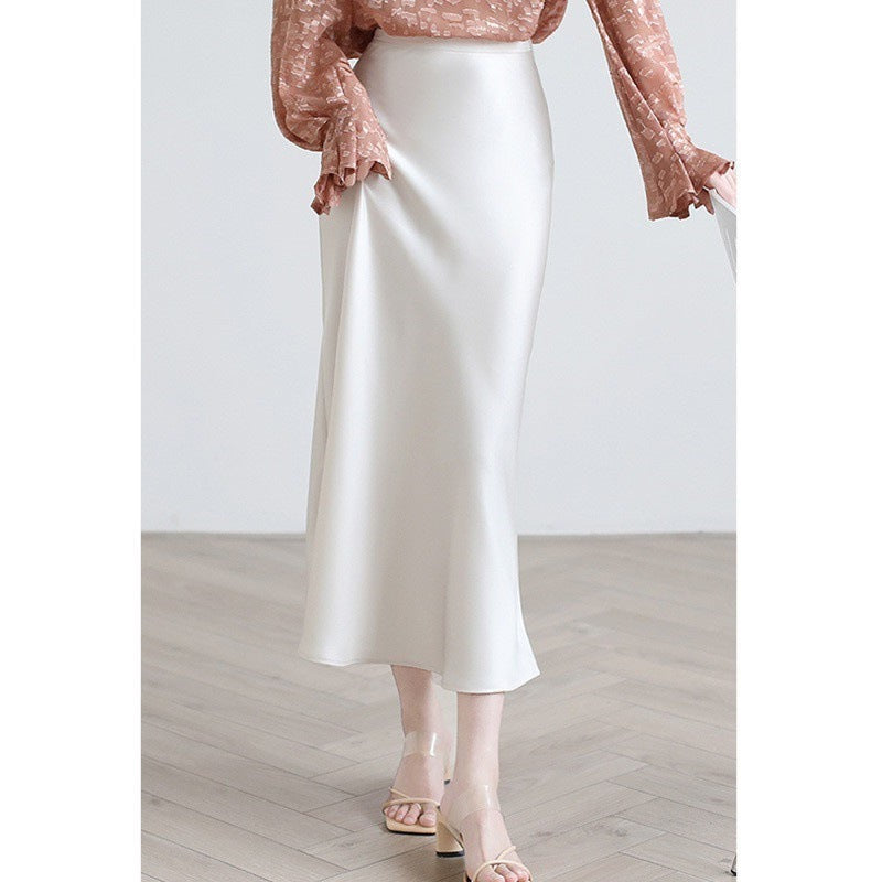 Silk Fishtail Long Skirt