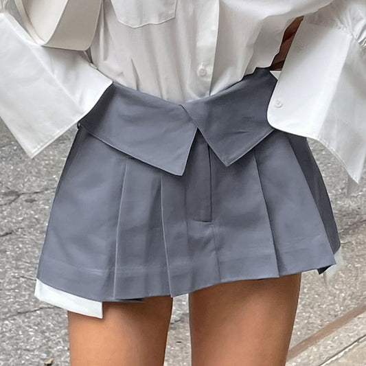 Preppy Style Short Pleated Skirt