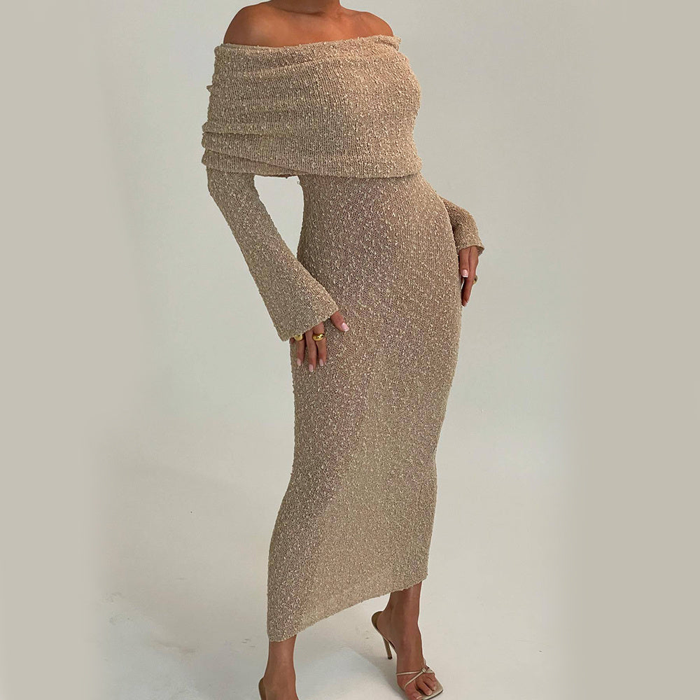 Knitted Long-sleeved Dress