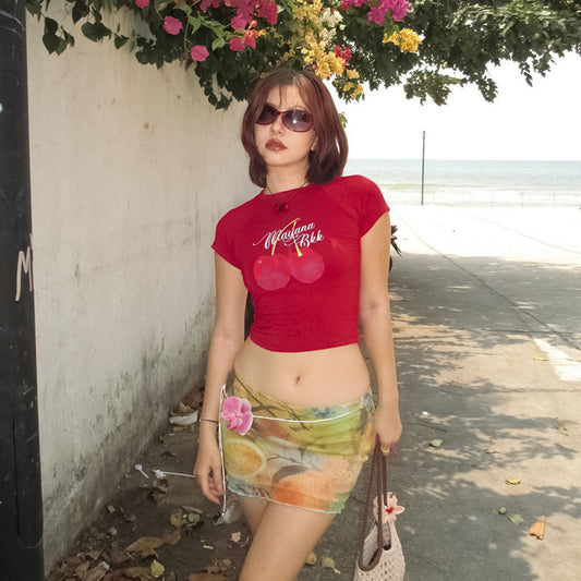 Slim-fit All-match T-shirt Women