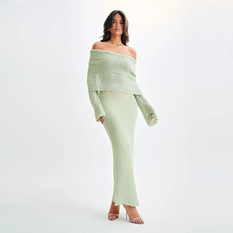 Knitted Long-sleeved Dress