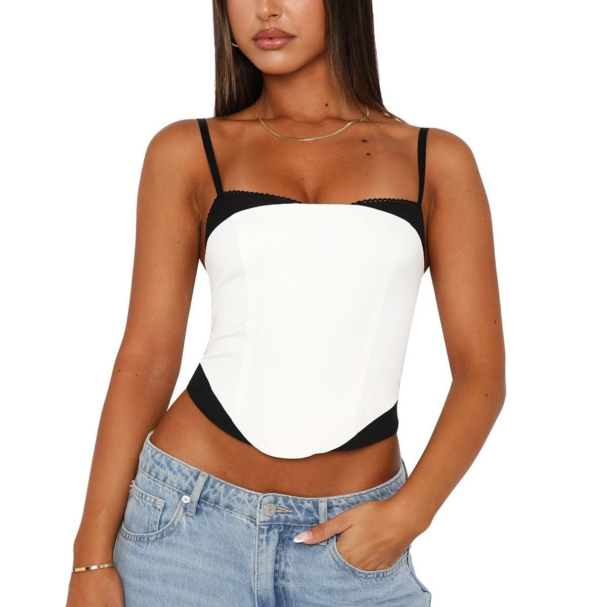 Mosaic Spaghetti Straps Top