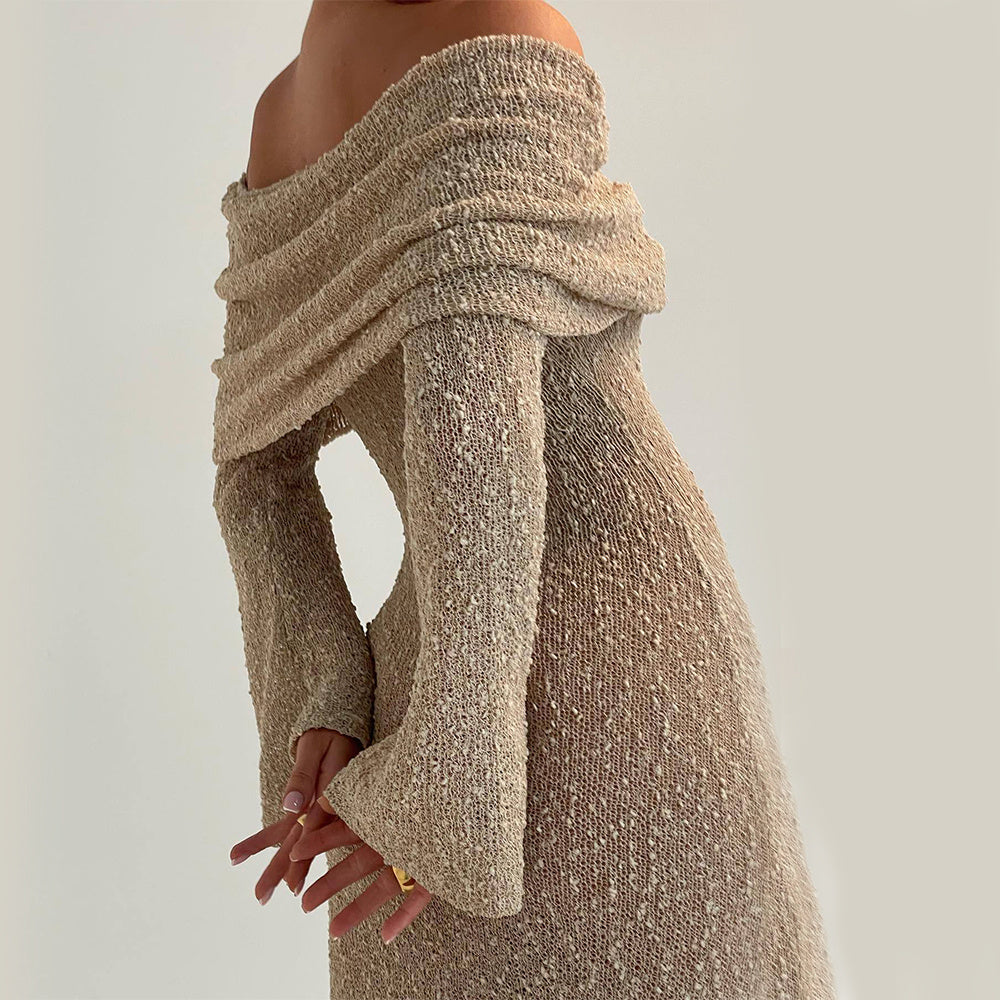 Knitted Long-sleeved Dress