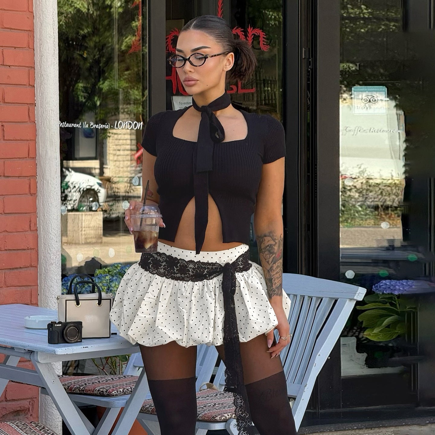 Polka Dot A- Line Skirt