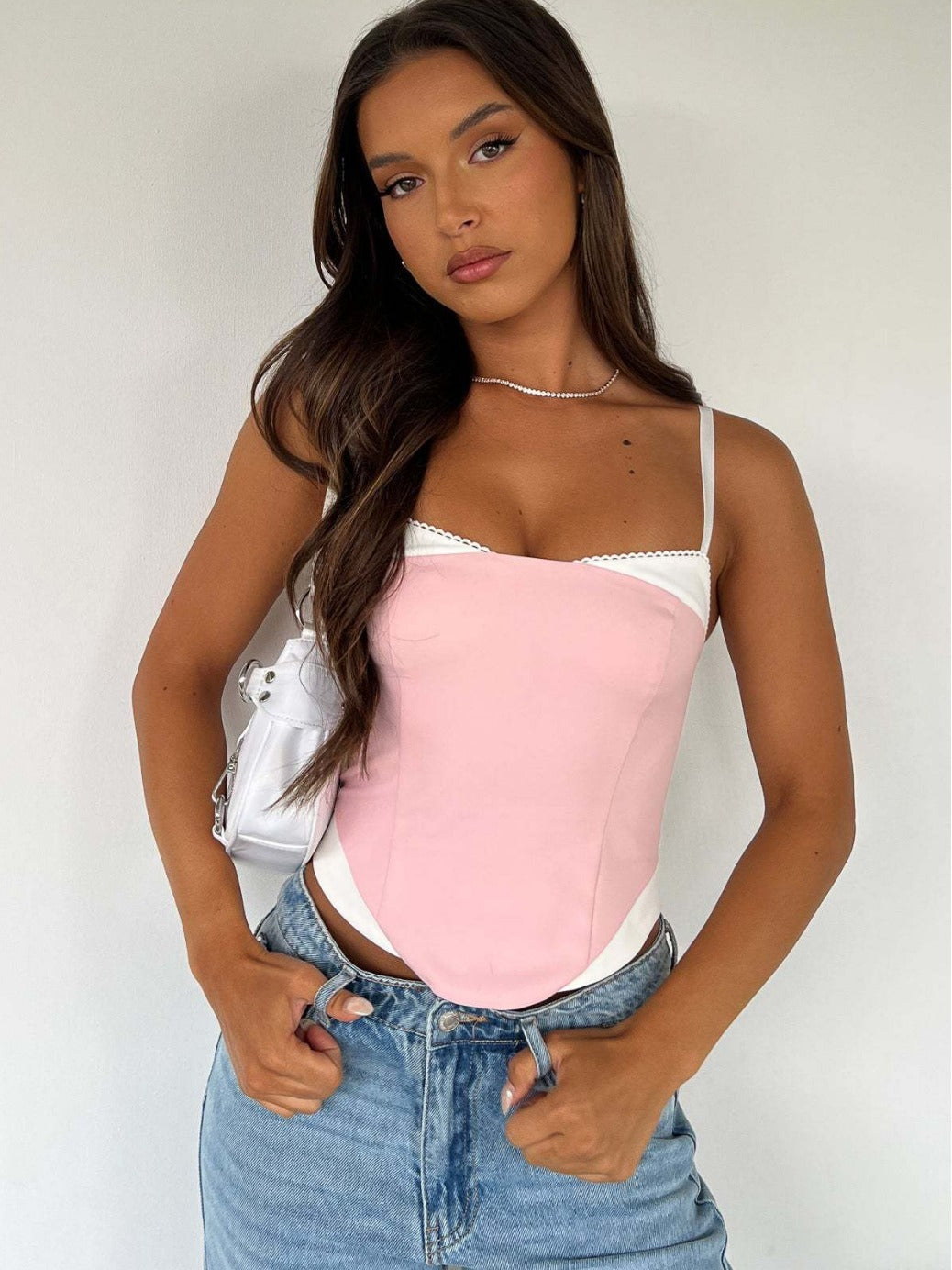 Mosaic Spaghetti Straps Top