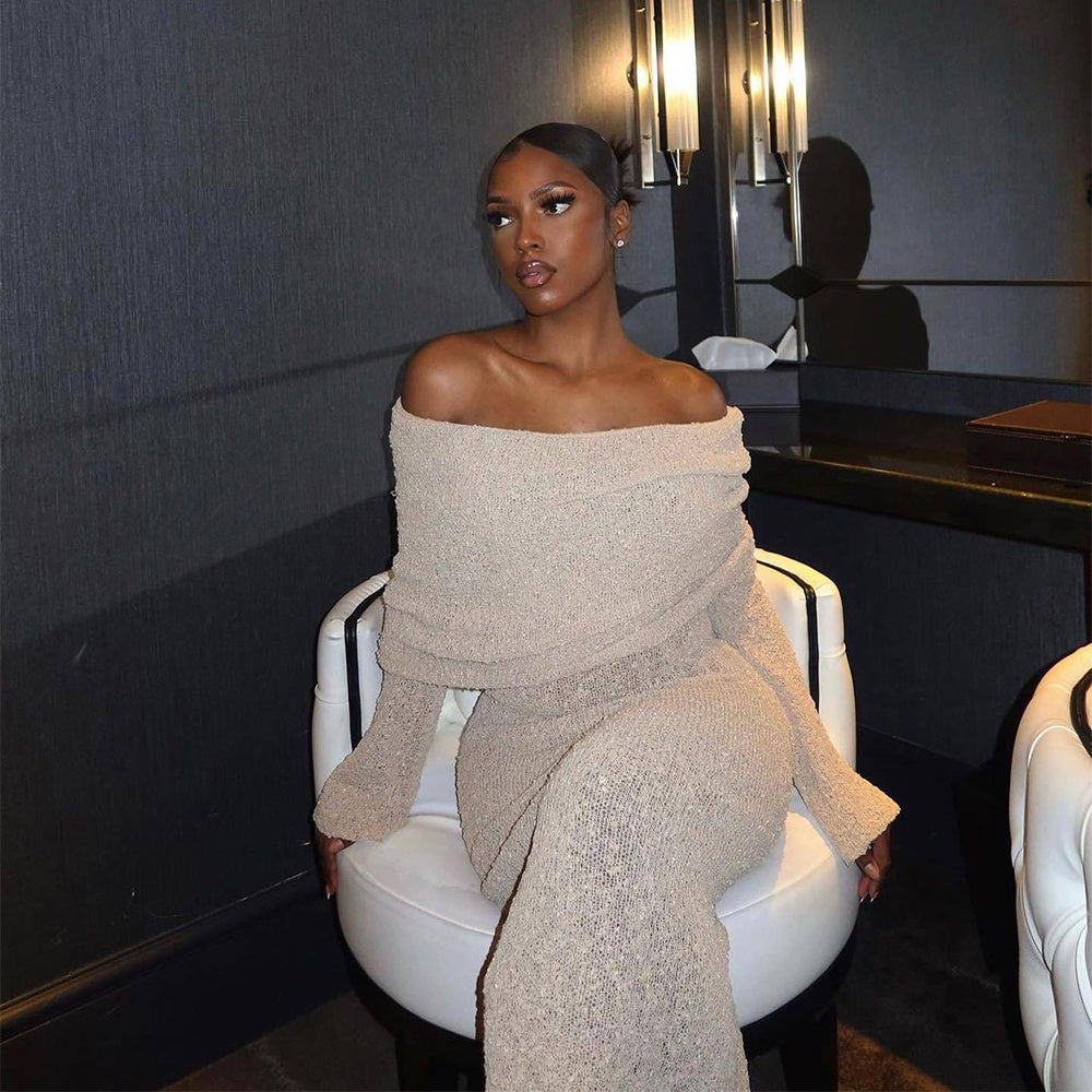 Knitted Long-sleeved Dress