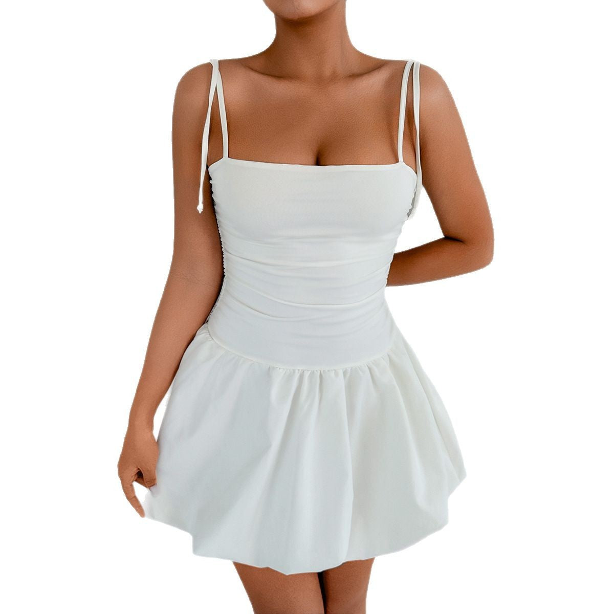 Slim Strap Tube Short Dress
