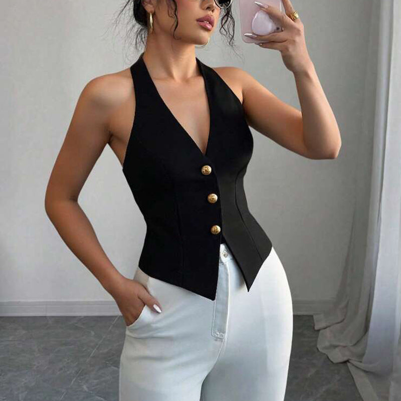 Backless Halter Vest