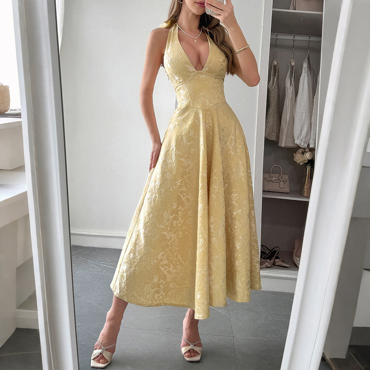 Elegant Halter Dress