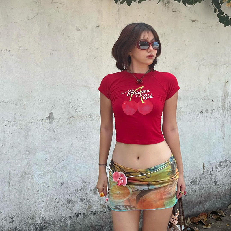 Slim-fit All-match T-shirt Women