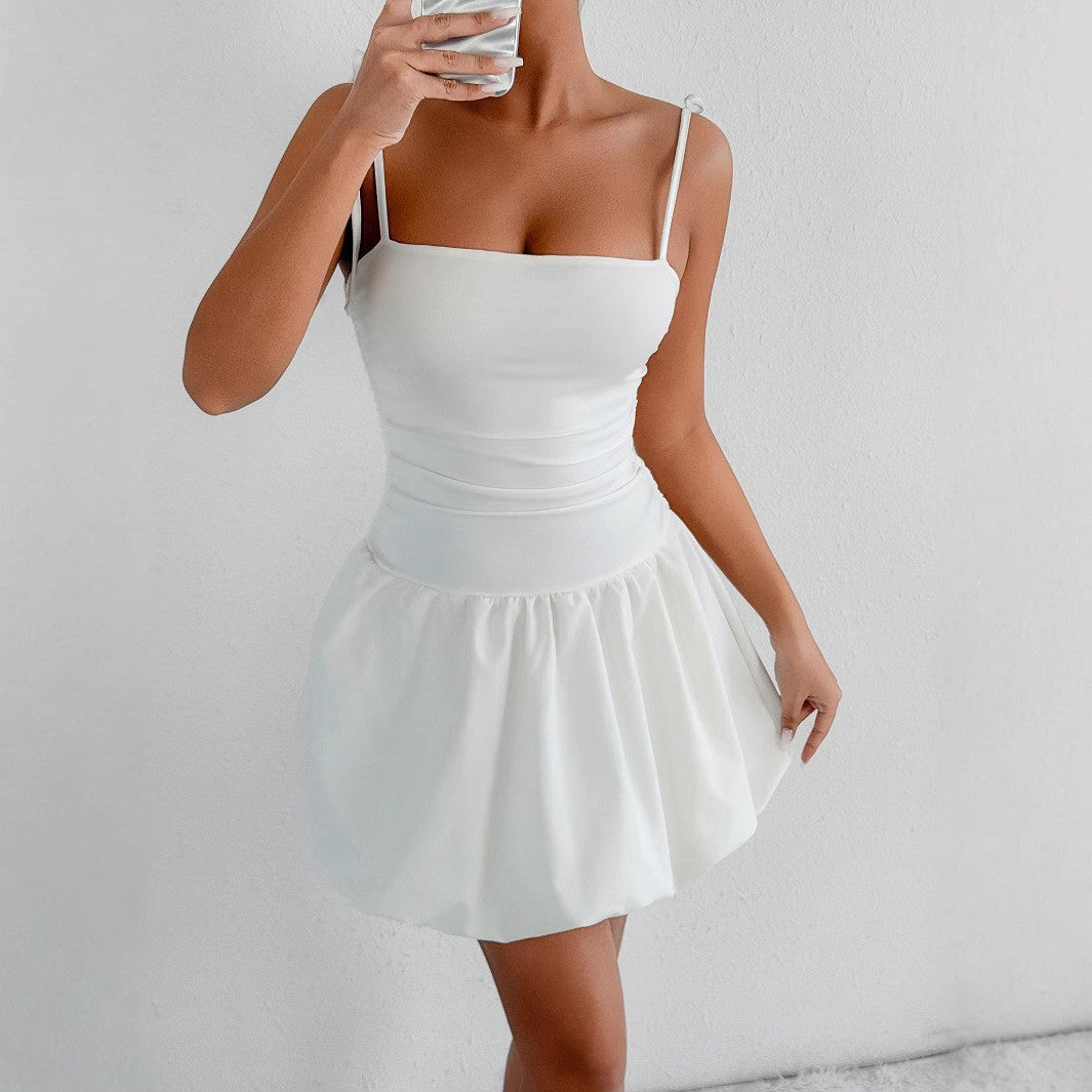 Slim Strap Tube Short Dress