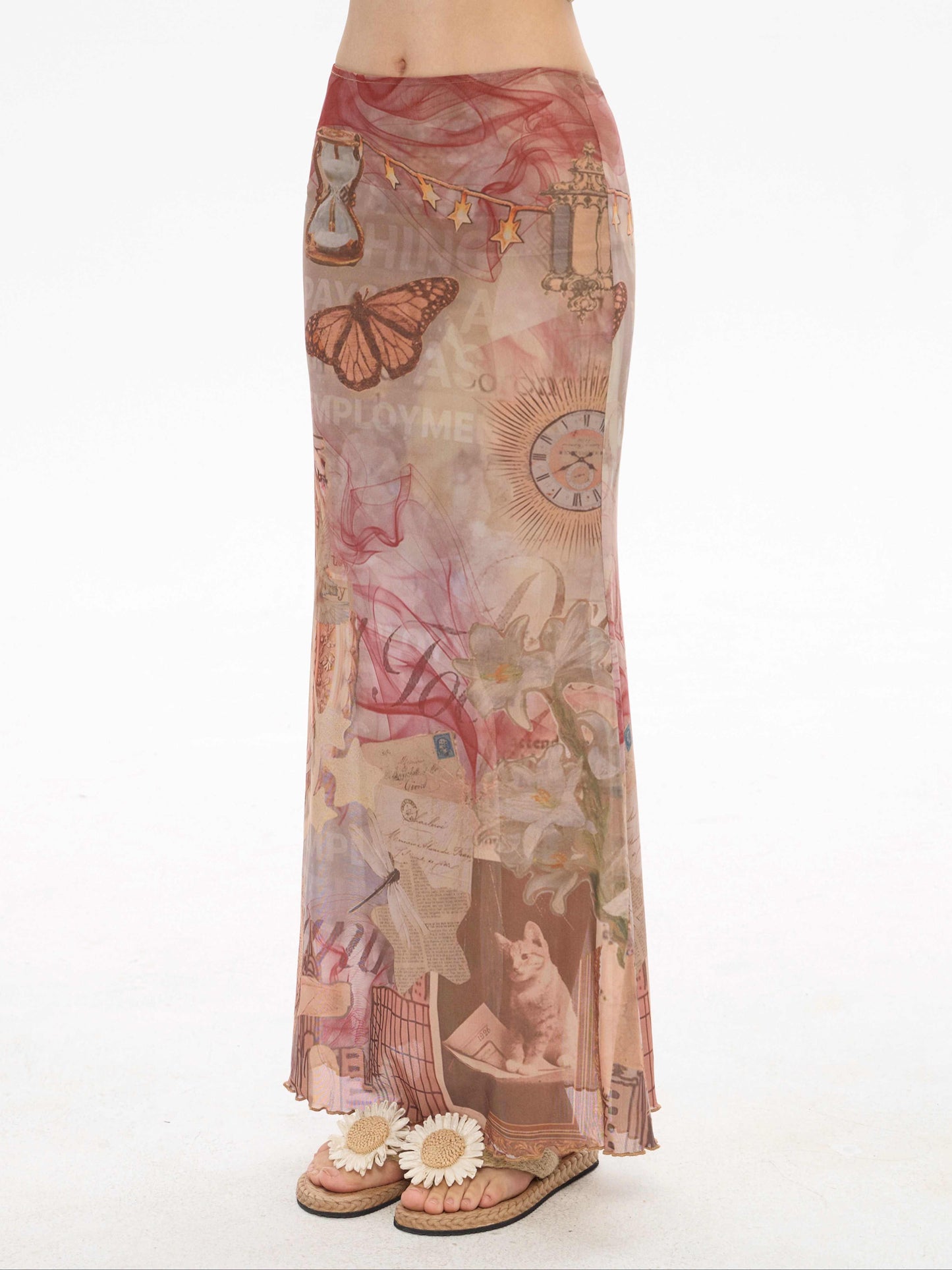 Printing Fishtail Length Skirt