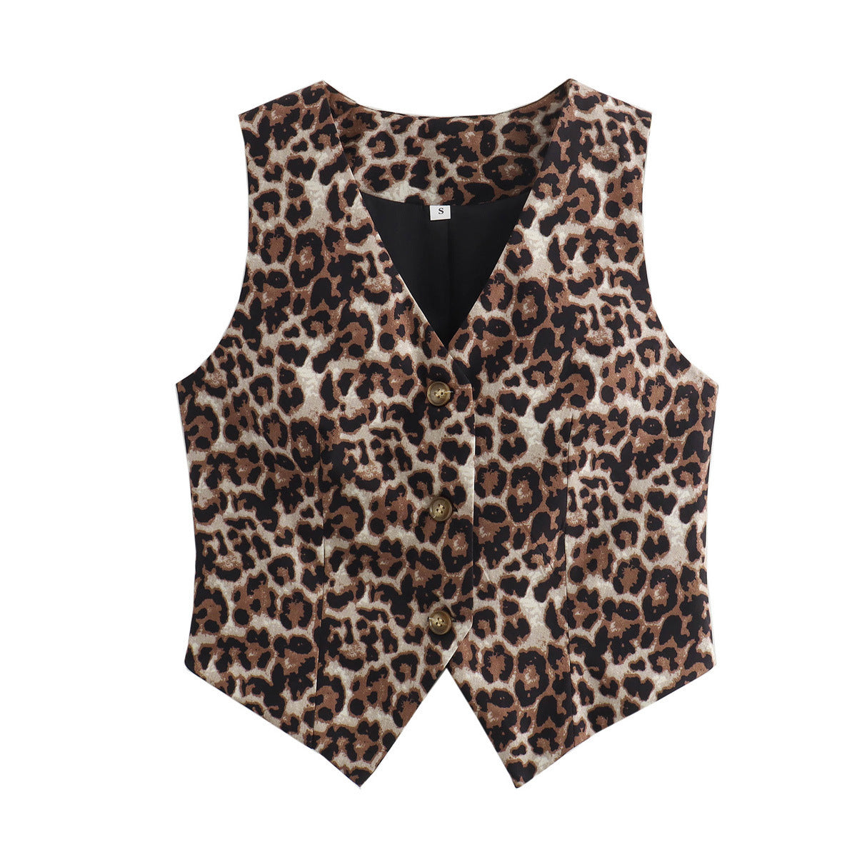 Short Animal Pattern Vest